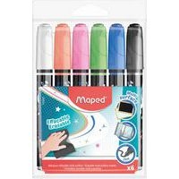 Pochette de 6 marqueurs effaçables multi surface MAPED. - Image principale