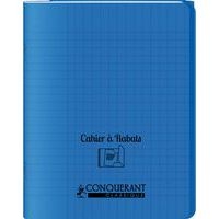 Cahier avec rabats 96 pages seyes, format 17 x 22 cm Polypropylène - Bleu - Image principale