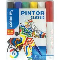 Set 6 marqueur Pintor pointe fine couleurs classiques - Image principale