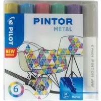 Set 6 marqueurs Pintor pointe moyenne couleurs métallisées - Image principale