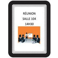 Lot de 2 Pochette d'affichage adhésive A5 - Tarifold - Noir - Image principale