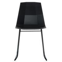 Lot de  2 Chaises Cube pied et coque polypro Noir - Image principale