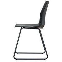 Lot de  2 Chaises Cube pied et coque polypro Noir - Image 4
