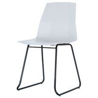 Lot de  2 Chaises Cube pied et coque polypro Blanc - Image 3