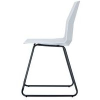 Lot de  2 Chaises Cube pied et coque polypro Blanc - Image 2