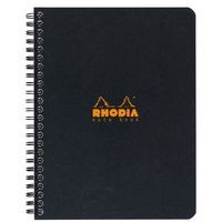 Notebook reliure intégrale noir ligné 16x21 cm 160 pages - Image principale