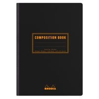 Carnet dos toilé composition book noir A5 ligné+marge - Image principale