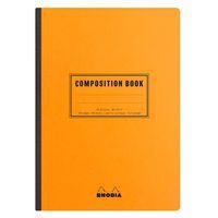 Carnet dos toilé composition book orange A5 5x5 160 pages - Image principale