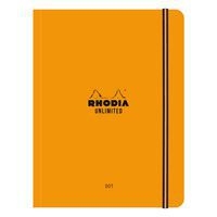 Carnet souple élastique orange A5+ 16x21 cm 120 pages dot - Image principale