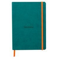Rhodiarama carnet souple couleur paon A5 160 pages ligné 90g - Image principale