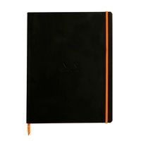Rhodiarama cahier souple noir A4+ ligné papier ivoire 90g - Image principale