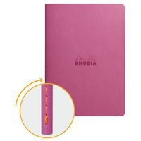 Cahier rhodiarama piqûre textile lilas A5 64 pages dot 90 g - Image principale