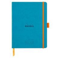 Carnet meeting turquoise A5+ élastique + porte-stylo - Image principale