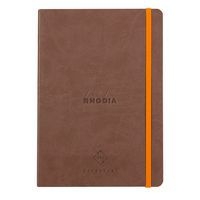 Carnet perpétuel chocolat A5 coins microperforés + élastique - Image principale