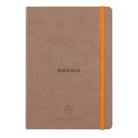 Carnet perpétuel taupe A5 coins microperforés + élastique - Image principale