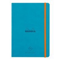 Carnet perpétuel turquoise A5 coins microperforés +élastique - Image principale