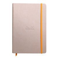 Rhodiarama carnet rigide A5 beige ligné avec élastique - Image principale