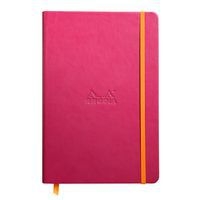 Rhodiarama carnet rigide A5 framboise ligné avec élastique - Image principale