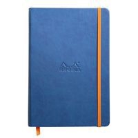 Rhodiarama carnet rigide A5 saphir ligné avec élastique - Image principale