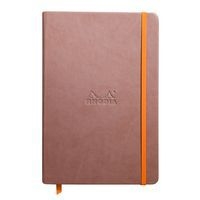 Rhodiarama carnet rigide A5 taupe ligné avec élastique - Image principale