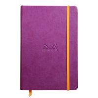 Rhodiarama carnet rigide A5 violet ligné avec élastique - Image principale