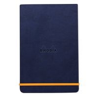 Rhodiarama Webnotepad rigide bleu nuit A6 ligné + élastique - Image principale