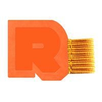 Porte-stylo autoadhésif tangerine pour blocs carnets et agendas - Image principale