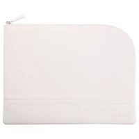 Pochette zippée en simili cuir italien taille L blanc - Image principale