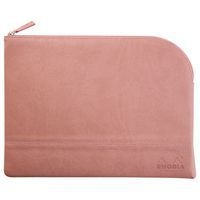 Pochette zippée en simili cuir italien taille L bois de rose - Image principale