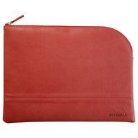 Pochette zippée en simili cuir italien taille L nacarat - Image principale
