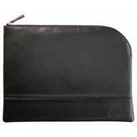 Pochette zippée en simili cuir italien taille L noir - Image principale