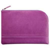 Pochette zippée en simili cuir italien taille M violet - Image principale