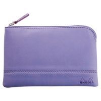 Pochette zippée en simili cuir italien taille S iris - Image principale