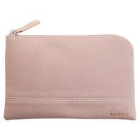 Pochette zippée simili cuir italien taille S touche de rose - Image principale