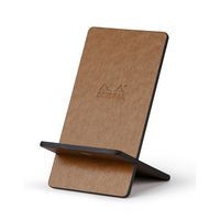 Support pour téléphone mobile en simili cuir italien bronze - Image principale