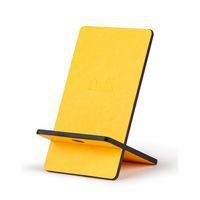 Support pour téléphone mobile simili cuir italien jonquille - Image principale