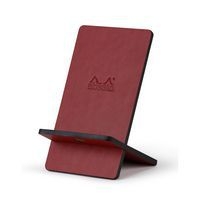 Support pour téléphone mobile simili cuir italien lie de vin - Image principale