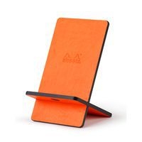 Support pour téléphone mobile simili cuir italien tangerine - Image principale