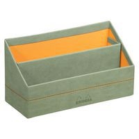 Porte-courrier simili cuir italien 25 x 10 x 14 cm céladon - Image principale