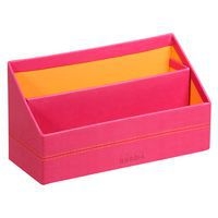Porte-courrier simili cuir italien 25 x 10 x 14 cm framboise - Image principale