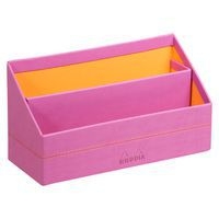 Porte-courrier simili cuir italien 25 x 10 x 14 cm lilas - Image principale