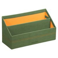 Porte-courrier simili cuir italien 25 x 10 x 14 cm sauge - Image principale