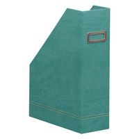 Porte-revues simili cuir italien 10 x 25 x 31 cm couleur eau - Image principale