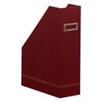 Porte-revues simili cuir italien 10 x 25 x 31 cm lie de vin - Image principale