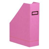 Porte-revues simili cuir italien 10 x 25 x 31 cm lilas - Image principale