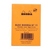 Bloc agrafé orange N 11 7,4x10,5 cm 80 feuillets 5x5 80g - Image 7