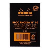 Bloc agrafé noir N 10 5,2x7,5 cm 80 feuillets 5x5 80g - Image 4
