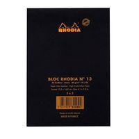 Bloc agrafé noir N 13 10,5x14,8 cm 80 feuillets 5x5 80g - Image 4