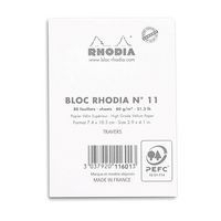 Bloc agrafé blanc N 11 7,4x10,5 cm 80 feuillets 80g - Image 3
