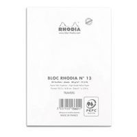 Bloc agrafé blanc N 13 10,5x14,8 cm 80 feuillets 80g - Image 3